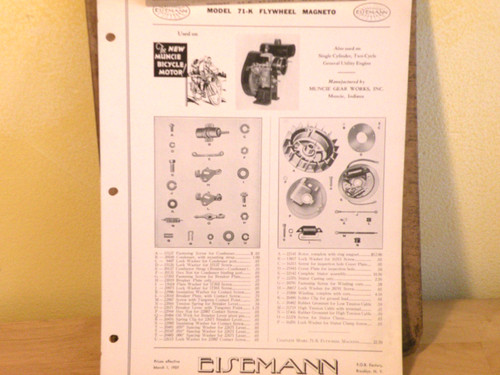 Eisemann magneto model k - magneto, 71-k