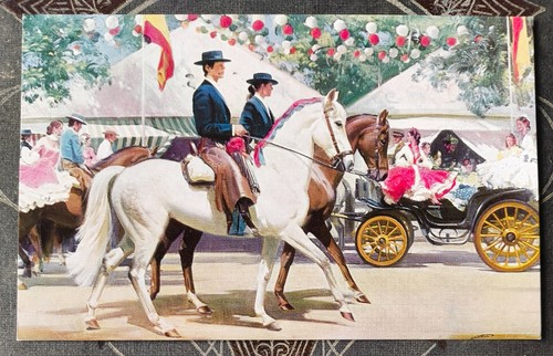 Horses 1973 postcard - postcard, frank