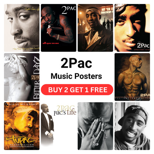2pac music poster collection - poster,