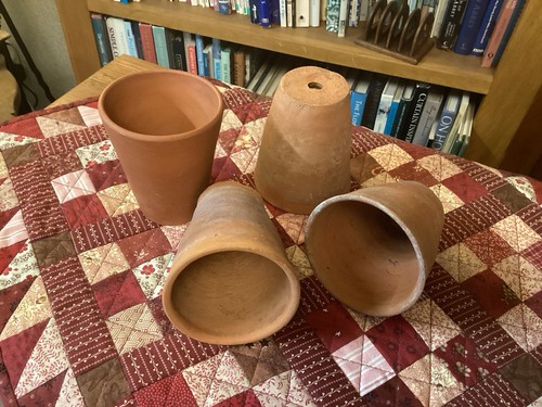 Four vintage hand thrown - four,