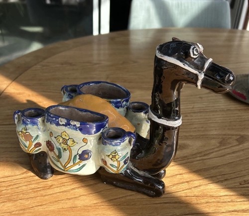 Antique pottery camel water - pottery,