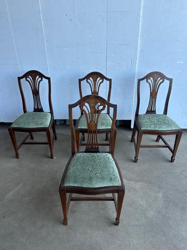 Set four edwardian inlaid - of,