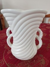 Vintage Sylvac White Vase Twin