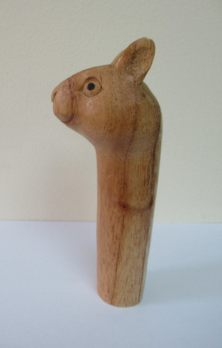 Wooden carved squirrel - squirrel, head