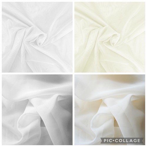 Plain voile fabric flame - plain,