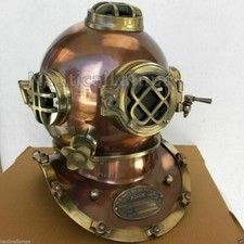 New Antique Brass Scuba Marine Diving Divers Helmet US Navy Mark V Full Size