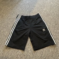 Adidas popper shorts, black & white, never worn! size UK Small
