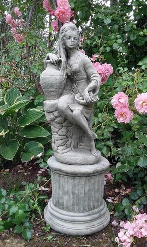 Stone garden lady - lady, with