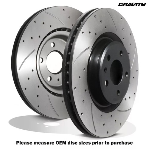 Front drilled grooved 345mm - drilled,