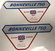 TRIUMPH T140V BONNEVILLE SILVER JUBILEE RESTORATION SIDE PANEL BADGE DECALS 2