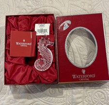 Waterford Crystal 2010 Annual Seahorse Christmas Ornament with Enhancer