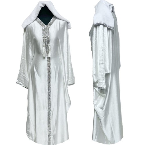 Women white batwing abaya - women,