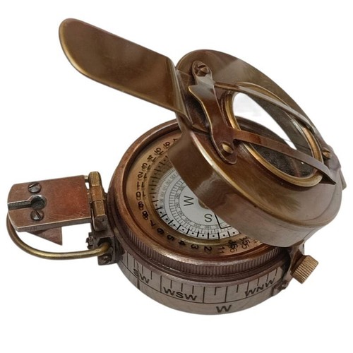 Brass prismatic compass - brass,