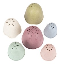  6 Pcs Bath Toy Stacker Educational Plaything Egg-shaped Stacking