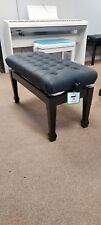 DUET ADJUSTABLE PIANO STOOL BLACK POLYESTER-BLACK CUSHION SEAT.
