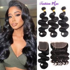 Human Hair Bundles with Frontal or 4×4 Lace Closure Remy Hair 13×4 Lace Frontal