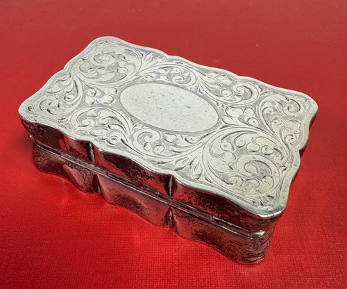 Antique sterling silver snuff - antique,