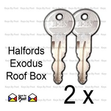 2x Halfords Exodus Roof Box Keys - N Code (N001 - N200)  ***Fast Shipping*** 