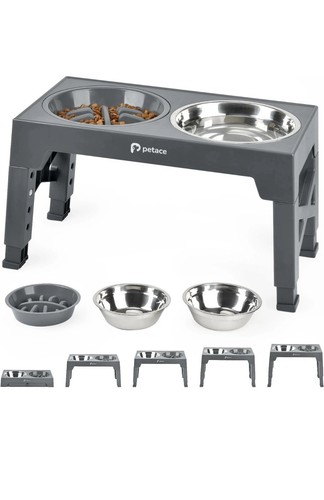 Elevated dog bowls - dog, bowls,