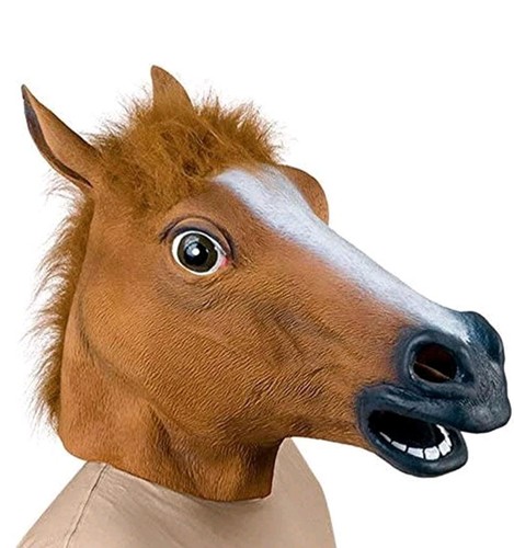 Rubber horse head mask latex - horse,