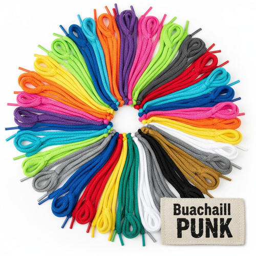 Round chunky bootlaces - round,