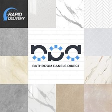 Shower Panels 1000mm Wide x 2.4m Large Bathroom Wet Wall Cladding PVC 10mm