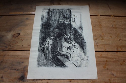 Charcoal pencil drawing - pencil,