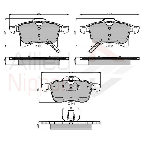 Brake pads set for vauxhall - brake,