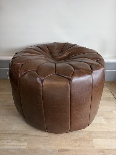 Dunelm faux leather pouf - dunelm,