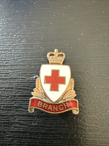 Red cross enamel - pin, badge