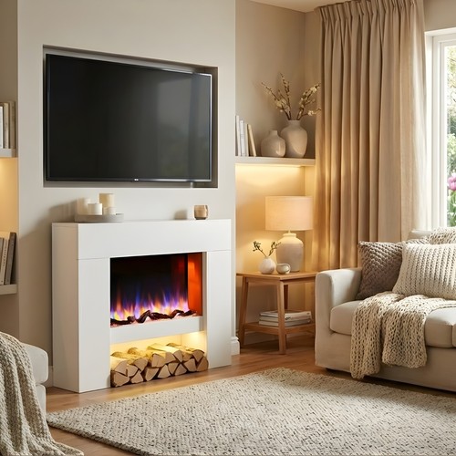 Electric fireplace with - fireplace,