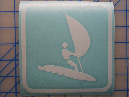 Windsurfing sticker decal - windsurfing, 4"