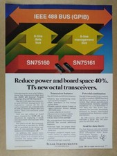 1979 TI Texas Instruments IEEE 488 GPIB Bus Transceivers vintage print Ad