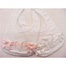 BABY GIRLS CHRISTENING BIB