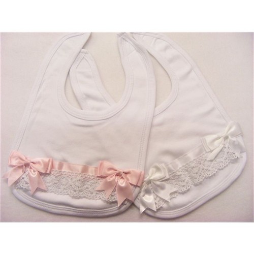 Baby girls christening bib - girls,
