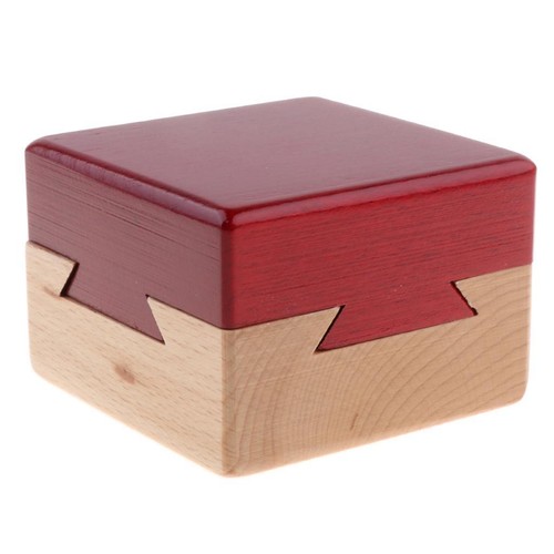 Wooden box castle brain teaser - box,