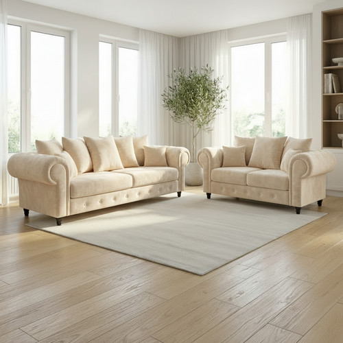 Luxury velvet sofa set 2 - luxury,