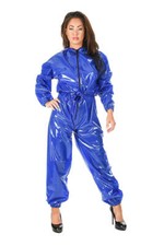 PVC Full Suit Rain Suit Rubber Size M-2XL Blue