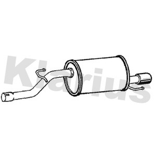 Exhaust rear back box for - box, opel
