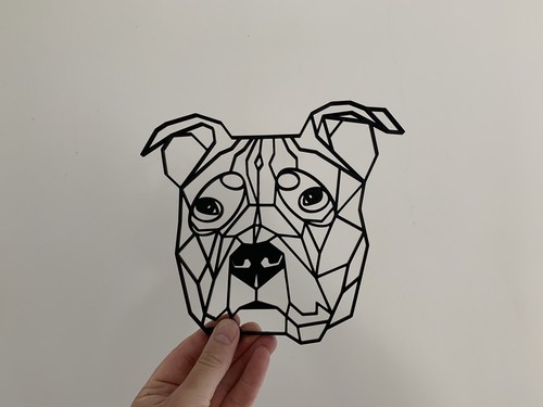 Geometric staffordshire bull - geometric,