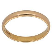 22ct Gold Ring 3.07g Wedding Plain Size N 1/2 - Fully Hallmarked