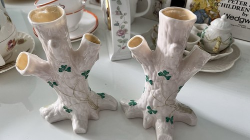 Belleek pair ceramic tree - pair,