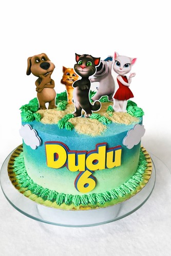 Talking tom friends cake - &,