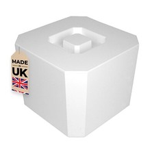 Octagonal Ice Bucket White 6ltr | Plastic Square Ice Cube Bucket Cooler
