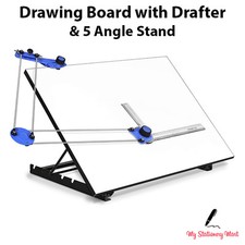 A3 A2 Drawing Board With DRAFTER & 5 ANGLE STAND Architecture Scholar WOODEN!
