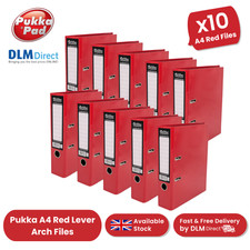 Pukka A4 Red Lever Arch Files