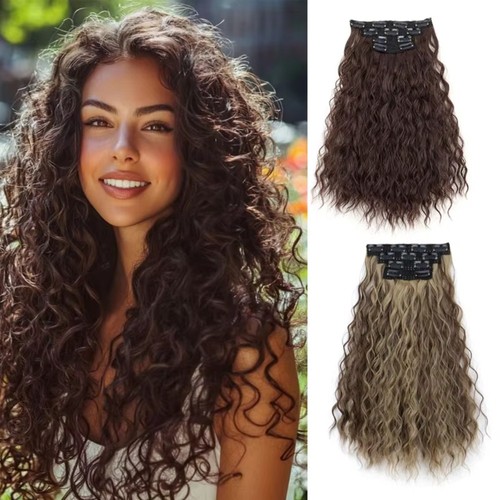 Synthetic curly clips in - 4x,