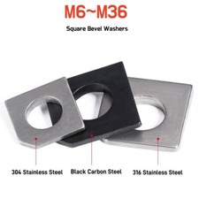 Square Bevel Washers Black Steel A2 Stainless Steel Beam Flange Wedge Washers
