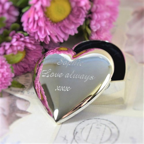 Personalised engraved heart - personalised,