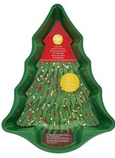 Wilton Non Stick Green Christmas Tree Cake Pan - Dishwasher Safe - Easy Release 